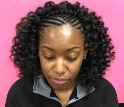 Curly Hairstyle With Braided Tree Braids Tree Braids Hairstyles Cool Braid Hairstyles Tree Braids