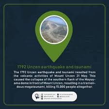 The 1792 Unzen Eearthquake And Tsunami Was From The Volcanic Activities Of Mount Unzen On The 21st Of May Check T Earthquake And Tsunami Tsunami Earthquake