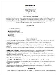 College Football Coach Resume Template Best Design Tips Myperfectresume