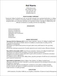 Best resume templates to help you get your dream job. College Football Coach Resume Template Best Design Tips Myperfectresume