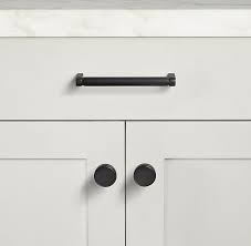 Rh S Lambeth Smooth Pull Our Lambeth Smooth Collection Offers Clean Minimalist Hardware Black Cabinet Hardware Iron Hardware Kitchen Types Of Kitchen Cabinets
