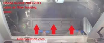 The cabin air filter is what filters the air that comes into the car through the vents. Honda Accord 2003 2011 Cabin Air Filter Location Filterlocation Com