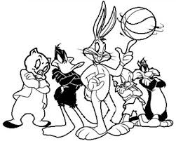 Baby looney tunes characters coloring pages. Space Jam Looney Tunes Basketball Team Coloring Pages Bulk Color