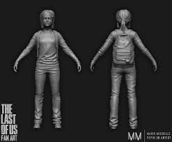 Ellie From The Last Of Us 3d Fan Art The Last Of Us Female Characters Buddha Statue