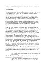 Dieser tag ist der geburt von johannes dem täufer gedacht. 1 Predigt Uber Buch Der Spruche