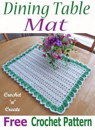 Crochet Dining Table Mat Crochet Patterns Crochet Placemat Patterns Crochet Doily Patterns