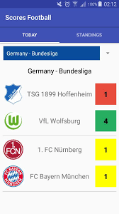 Bundesliga 18 clubes que, siguiendo un calendario establecido por sorteo, se enfrentan entre sí en dos partidos, uno en terreno propio y otro en campo contrario. Football Live Scores Soccer Results For Android Apk Download
