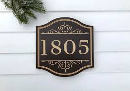 10 1 2 X 11 House Numbers Plaque Decorative House Numbers House Number Plaque House Address Sign