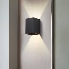 Lmp 4 pack led square up and down lights outdoor wall light，body in aluminum waterproof outdoor wall lamps，3000k 5w with certificate etl. Cube Wall Light Fixture Simple 1 Light Up And Down Led Wall Sconce In Black Bronze Gold White Beautifulhalo Com