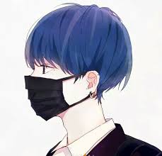 Image of tutup masker mulut anime hitam polos cosplay. Pakai Gambar Anime Boy Novocom Top