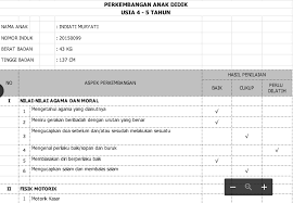 Diskon besar jual buku raport paud tematik 2018. Aplikasi Raport Tk Paud Usia 4 5 Tahun Revisi 2018 Administrasi Tk Paud