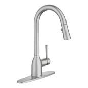 Pfister parisa 4 in lavatory faucet installs with or. Moen Nori 1 Handle Pulldown Kitchen Faucet Black 87066bl Rona