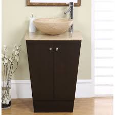 Simple wooden vanity with oval vessel sink Pros And Cons Of Bathroom Vessel Sinks Unique Vanities