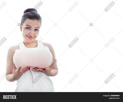 Young Woman Shows Her Image & Photo (Free Trial) | Bigstock