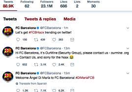 The cost of the operation is 21 million euros plus a further 5 million in variables. Barcelona S Twitter Account Hacked Ridiculous Transfer News Posted Football News Times Of India