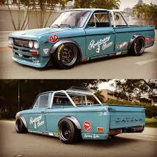 thoughts of this datsun 521 rocketbunny kit we ll keep on rollin these trucks for 5 21 day tag a friend what s in your garage ピックアップトラック サニトラ ダットサン 510