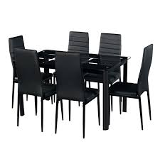 Find great deals on ebay for black glass dining table. Cheap Modern 6 Seater Black Tempered Glass Dining Table Set For Home Dining Room Use Buy High Quality Plastic Restaurant Chairs Cheap Modern Dining Chairs Studded Dining Chair Plastic Durable Restaurant Chairs Transparent Dining Chair