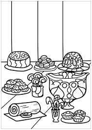 Cool coloring from the category « sweets» , which you can color directly on the site or print to color with pencils or markers. Dessert Coloring Pages Best Coloring Pages For Kids