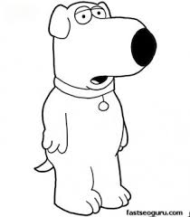 Coloring pages for children of all ages! Printable Brian Family Guy Coloring Page Free Kids Coloring Pages Printable