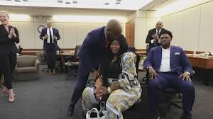 Image caption george floyd's family joined protesters in houston image copyright by getty. George Floyd S Family Celebrates Historic Verdict Khou Com