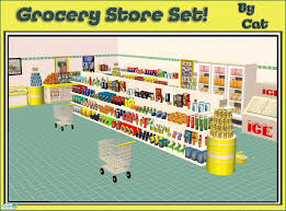 The sims 4 modern grocery and bakery room tour. Cathee S Grocery Store Set