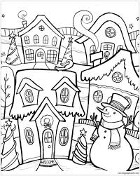 Our simple snowflake colouring pages can be coloured as intricately as you like with wonderful patterns, get out the crayons and see what you can come up with. Village In Winter Coloring Pages Nature Seasons Coloring Pages Coloring Pages For Kids And Adults