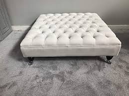 38 w ottoman coffee table tufting throughout soft blush velour modern. Extra Large Chesterfield Footstool Plush Velvet Bone Off White Deep Buttoned Ottoman Coffee Table Buy Online In Bahamas At Bahamas Desertcart Com Productid 68782730