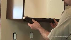 Kitchen cabinet light rail moulding. How To Install Cabinet Light Skirt Molding Youtube
