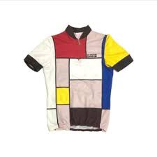 Vintage 80s Look Piet Mondrian Inspired 1/4 Zip Cycling Jersey | Grailed