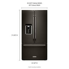 Maybe you would like to learn more about one of these? Krfc704fbs Kitchenaid 23 8 Cu Ft 36 Counter Depth French Door Platinum Interior Refrigerator With Printshield Finish Black Stainless Steel With Printshield Finish Black Stainless Steel With Printshield Tm Finish Manuel Joseph Appliance