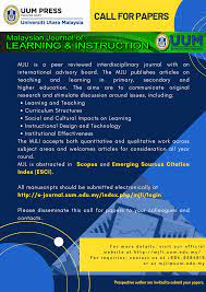 The journal welcomes original empirical investigations. Malaysian Journal Of Learning And Instruction Mjli Home Facebook