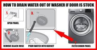 Turn the washing machine off and unplug it. Samsung Front Load Washer Door Locked Door Will Not Open After Wash Cycle