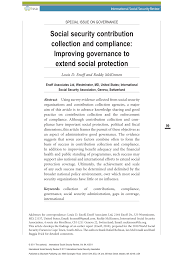 The social security act, signed into law by president franklin d. Pdf Social Security Contribution Collection And Compliance Improving Governance To Extend Social Protection