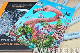 This notebook features elements of the pictures in a notebook version. Colouring Animorphia Flamingo Using Copics Marker Geek