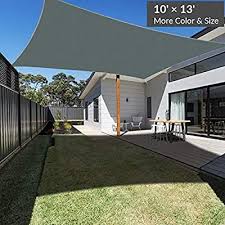 Amazon Com Ankuka Waterproof 10 X 13 Sun Shade Sail Canopy Rectangle Black Uv Block For Outdoor Patio And Garden Y Shade Sail Sail Canopies Sun Sail Shade