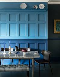Dining Room With Traditional Panelling In Two Shades Of Blue The Room Edit Dining Room Victorian Modern House Design Traditional Dining Rooms
