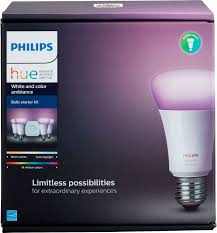 Best Buy Philips Hue White And Color Ambiance A19 Led Starter Kit Multicolor 471960