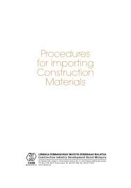 Date of royal assent 24 june 1994. Procedures For Importing Construction Materials Westports Malaysia