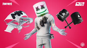 Here's a full list of all fortnite skins and other cosmetics including dances/emotes, pickaxes, gliders, wraps and more. The Marshmello Skin Is Now Available In Today S Fortnite Item Shop With New Mello Mallets Fortnite Insider