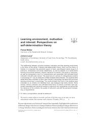 Fiction writing and the wo. Pdf Learning Environment Motivation And Interest Perspectives On Self Determination Theory