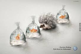 大眾汽車 volkswagen 讓你看到說他們停車輔助的準確性 print ads creative advertising print advertising
