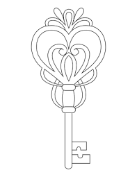 Keys, keys coloring, keys coloring pages, keys pages. Free Printable Heart Coloring Pages