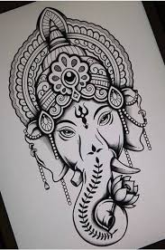 Sketch Black And White Images Of Ganesha Quotes Tattoo Inspirational Life 16 Ideas Ganesha Drawing Ganesha Tattoo Elephant Tattoos