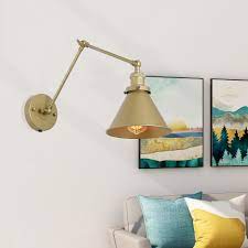 We have swing arm wall sconces ranging from classic to modern, and everything in between. Carbon Loft Merida Adjustable Gold Swing Arm Lighting Plug In Wall Lamp 19 7 X 7 5 X 9 1 On Sale Overstock 28582962