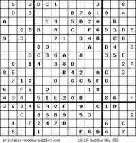 Si quieres conocer las reglas de esta variante de sudoku accede al siguiente artículo: Printable 16x16 Sudoku In 2020 Sudoku Printable Sudoku Sudoku Puzzles