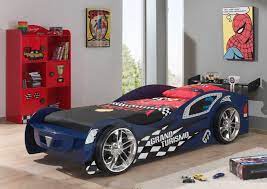 Bilder von kinderbetten in der form von rennautos in der farbe rot. Kinderbett Grand Turismo Autobett Rennautobett Mit Lattenrost 90 X 200 Blau Ebay