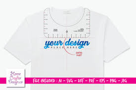 Download T Shirt Alignment Tool 4 Size Variation Graphic By Home Crafter Design Co Creative Fabrica