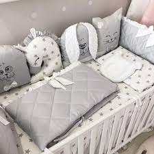 Crib Bedding Set For Boy Pillow Bumper Crib Bumper Pads With Crib Sheet And Baby Boy Blanket Baby Boy Crib Bedding Set Crib Set For Boy In 2021 Baby Boy