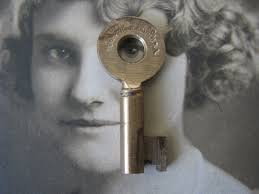 Antique Brass Key, Eagle Lock Co., Flat Brass Key, Antique Padlock Key,  Antique Steampunk Key, Antique Eagle Lock Key