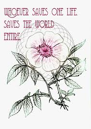 Whoever Saves One Life Saves The World Entire Inspiration Home Decor Decals One Life